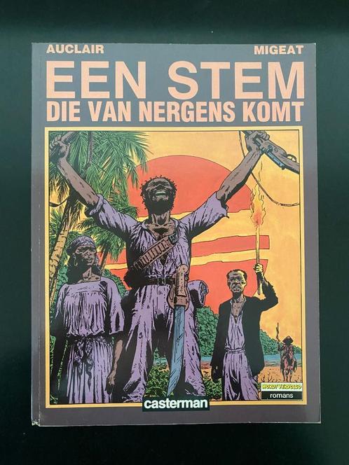 Auclair Migeat Een stem die nergens van komt 1ste druk 1985, Boeken, Stripverhalen, Zo goed als nieuw, Eén stripboek, Ophalen of Verzenden