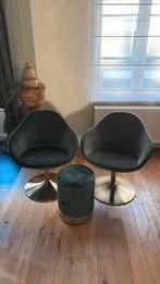 Groene draai fauteuils, Huis en Inrichting, Ophalen, Zo goed als nieuw, Stof