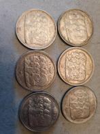 6 munten van 100 frank zilver type 4 koningen Boudewijn, Ophalen of Verzenden, Zilver, Setje, Zilver
