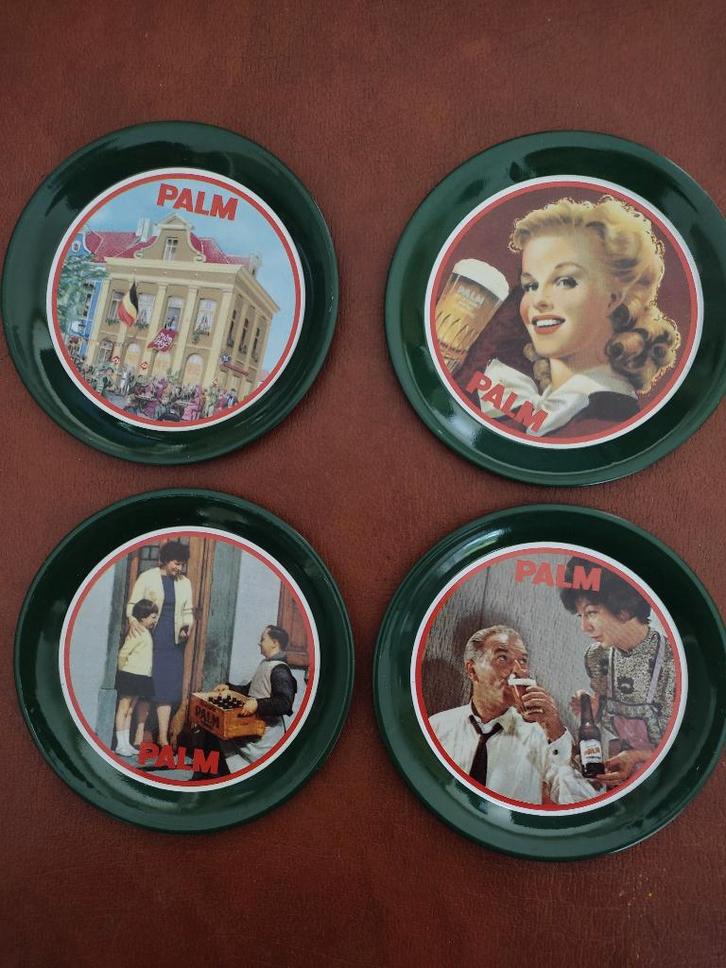 4 sous-bock "Palm" en métal., Collections, Marques de bière, Neuf, Sous-bock, Palm, Enlèvement ou Envoi