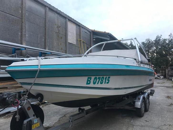 Motorboot te koop, Watersport en Boten, Speedboten, Gebruikt, 6 meter of meer, Benzine, 200 pk of meer, Polyester, Binnenboordmotor