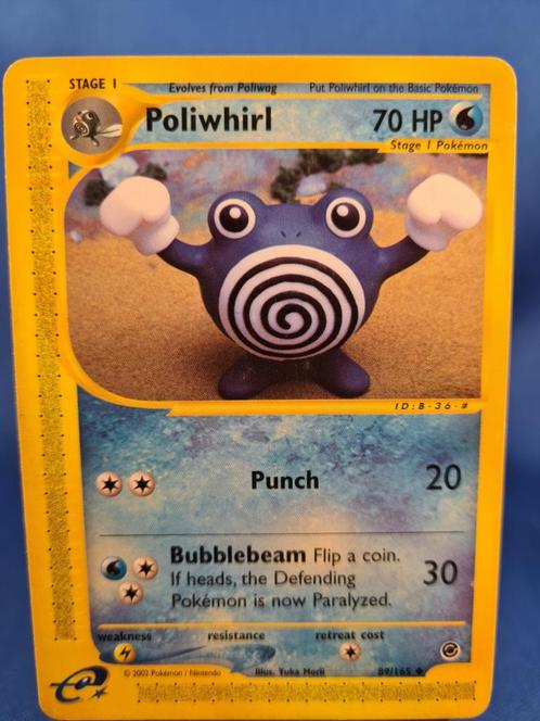 Poliwhirl 89/165 - Expedition Base Set, Hobby en Vrije tijd, Verzamelkaartspellen | Pokémon, Gebruikt, Verzenden