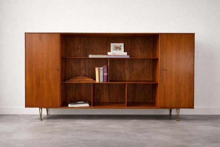 Fristho Modulus, jaren 60', Maison & Meubles, Armoires | Dressoirs, Utilisé, 200 cm ou plus, Moins de 25 cm, Avec porte(s), Avec tablette(s)