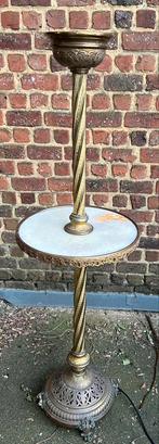Art Deco tafellampvoet uit 1930 in brons, messing, marmer, Ophalen, Gebruikt