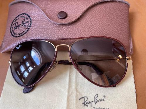 Vintage B&L Ray-Ban Aviator Leather 58 mm zonnebril A32, Handtassen en Accessoires, Zonnebrillen en Brillen | Heren, Zo goed als nieuw