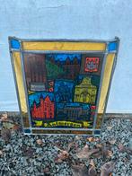 Glasraam in lood Antwerpen, Antiek en Kunst, Antiek | Glaswerk en Kristal, Ophalen