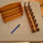 Oude houten brieven- en kaartenrekje, Antiek en Kunst, Ophalen of Verzenden