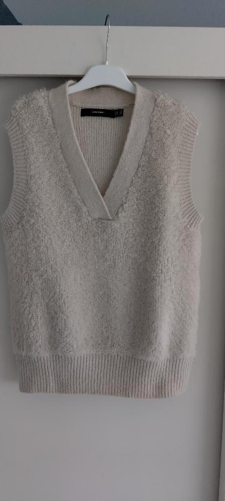 spencer/ mouwloos ruitje / vero moda, Kleding | Dames, Truien en Vesten, Zo goed als nieuw, Maat 34 (XS) of kleiner, Wit, Ophalen of Verzenden