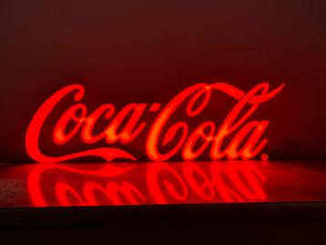 Panneau lumineux LED Coca-Cola accrocheur — Eyecatcher, Enlèvement, Comme neuf, Table lumineuse ou lampe (néon)