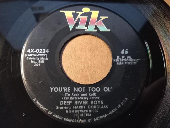 Deep River Boys ‎– You're Not Too Ol' (To Rock And Roll) '7, Cd's en Dvd's, Vinyl Singles, Zo goed als nieuw, Single, Jazz en Blues