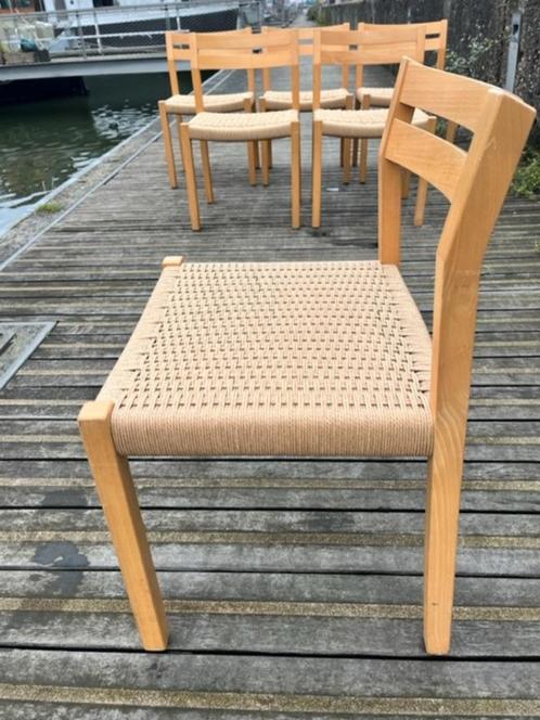 Moller vintage stoelen, Huis en Inrichting, Stoelen, Zo goed als nieuw, Vijf, Zes of meer stoelen, Hout, Bruin, Ophalen