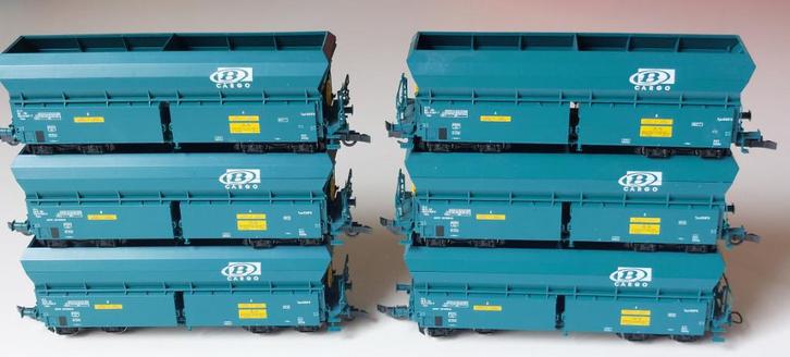 SNCB/NMBS CROCO SET VAN 6 FALL BY CARGO*HO*DC KAARTEN, Hobby en Vrije tijd, Modeltreinen | H0, Zo goed als nieuw, Wagon, Gelijkstroom