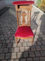 2 antiek kerkstoelen, Enlèvement, Tissus, Utilisé, Rouge