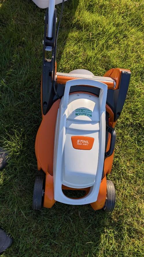 Stihl elektrische grasmaaier rme 239c, Tuin en Terras, Grasmaaiers, Gebruikt, Elektrische grasmaaier, 30 t/m 39 cm, Mulchfunctie