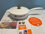 Nieuwe Le Creuset sauspan Cotton 21 cm, Gietijzer, Nieuw, Ophalen of Verzenden, Keramische plaat