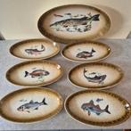 Keramiek ovale borden met vis afbeeldingen, VARM, Italy, Enlèvement