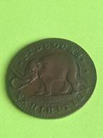 1795-1801 Engeland farthing token Pidcock's olifant, Postzegels en Munten, Munten | Europa | Niet-Euromunten, Verzenden, Overige landen