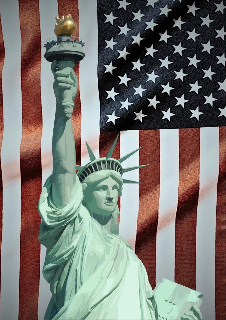 Poster Statue Of Liberty, Collections, Posters & Affiches, Neuf, Autres sujets/thèmes, Rectangulaire vertical, Envoi