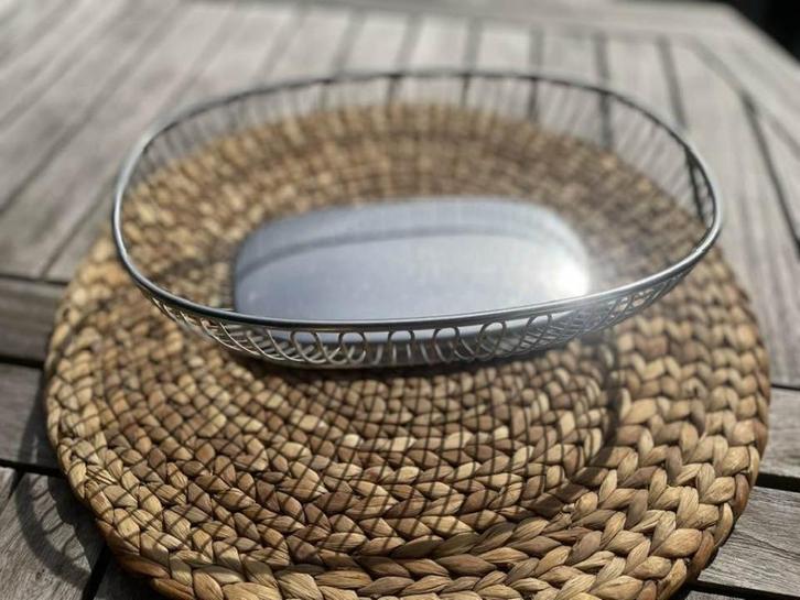 Alessi vintage mand, Huis en Inrichting, Woonaccessoires | Schalen en Manden, Gebruikt, Mand, Ovaal, Overige materialen, Ophalen
