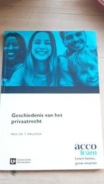 Geschiedenis van het privaatrecht, Ophalen of Verzenden, Zo goed als nieuw, Hoger Onderwijs, Acco
