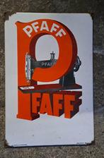 Pfaff naaimachine oud emaille reclame bord vintage decoratie, Verzamelen, Ophalen of Verzenden, Gebruikt, Reclamebord
