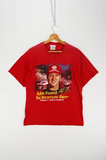 2x Vintage Ferrari Michael Schumacher 2000 Champion T-shirts beschikbaar voor biedingen