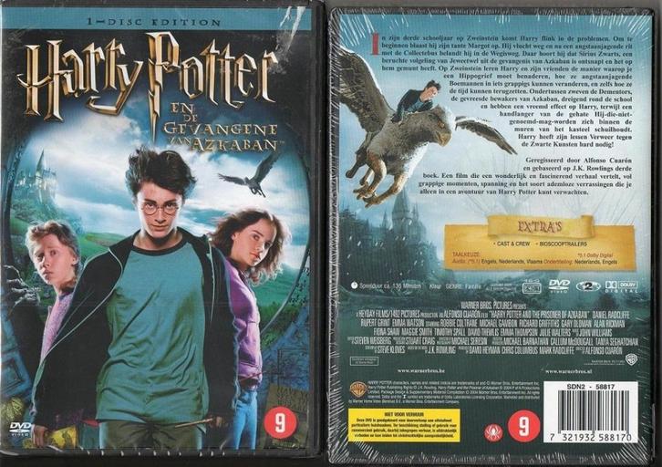 HARRY POTTER EN DE GEVANGENE VAN AZKABAN  DVD Warner brons, Verzamelen, Harry Potter, Nieuw, Overige typen, Ophalen of Verzenden