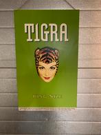 Blikken Reclamebord TIGRA 61,5x37,5 jaren 90, Verzamelen, Merken en Reclamevoorwerpen, Ophalen, Gebruikt, Reclamebord