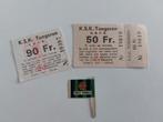 Vintage metalen vlagje pin en ticket Cercle & KSK Tongeren, Ophalen of Verzenden