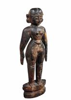 Eeuwenoude houten pop uit India, 29 cm hoog, Ophalen