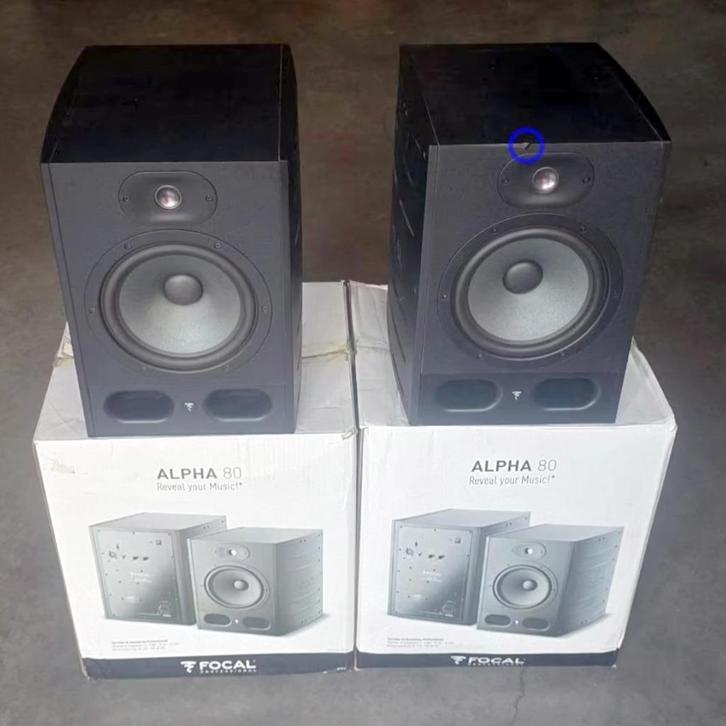 2x Focal Alpha 80 studio monitors inclusief standaards, Audio, Tv en Foto, Luidsprekerboxen, Zo goed als nieuw, Overige typen