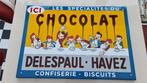 Plaque émaillée Delespaul Havez 60 cm x 42 cm, Ophalen of Verzenden