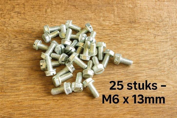 Zeskantbout / Schroefbout M6 x 13mm - Gegalvaniseerd Staal -, Motoren, Accessoires | Onderhoudsmiddelen, Ophalen of Verzenden