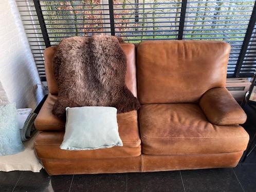 leren salon, Huis en Inrichting, Zetels | Zetels, Gebruikt, Rechte bank, Overige maten, 150 tot 200 cm, 75 tot 100 cm, Ophalen