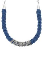 Etnische halsketting Blauw/zil of Zwart/go  NIEUW, Handtassen en Accessoires, Kettingen, Ophalen, Nieuw, Blauw, Zilver