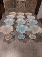 12 ijsbekers in glas | 15€ voor 12, Huis en Inrichting, Ophalen, Zo goed als nieuw, Glas, Overige typen