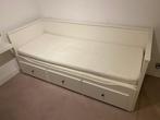 IKEA Hemnes slaapbank met 2 matrassen 80 x 200, Huis en Inrichting, Ophalen, Gebruikt, Eenpersoons, Wit