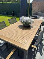 Tuintafel met 6 stoelen, Tuin en Terras, Tuintafels, Ophalen, Gebruikt, Rechthoekig