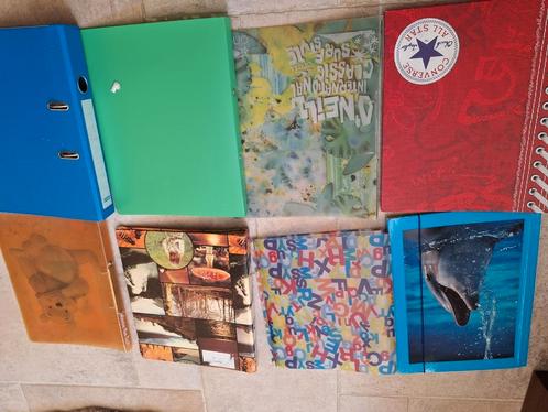 (Ring)mappen A4 + 10 plastic mappen en 1 kartonnen insteek, Diversen, Schoolbenodigdheden, Gebruikt, Ophalen