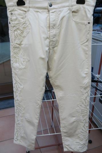 Broek kant beige geribd Ermanno Scervino mt 42-44 (it46) disponible aux enchères