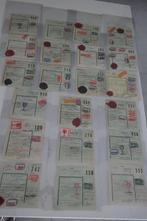 Spoorwegzegels op 21 vrachtbrieven, Trains, Avec timbre, Affranchi, Timbre-poste