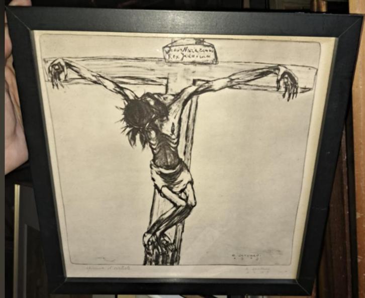 lithographie epreuve d artiste signe albert servaes, Antiek en Kunst, Kunst | Litho's en Zeefdrukken, Ophalen of Verzenden