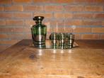 Likeurset in groen glas, Antiek en Kunst, Antiek | Glaswerk en Kristal, Ophalen