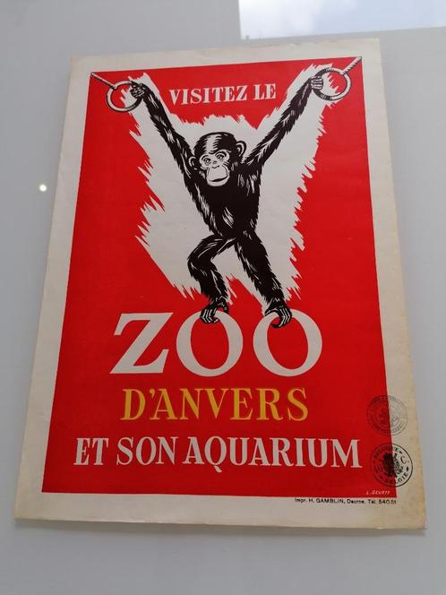 Affiches originales du zoo d'Anvers, Collections, Collections Animaux, Enlèvement ou Envoi