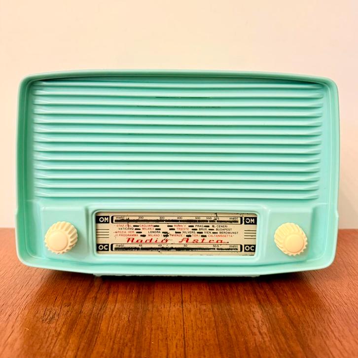 VINTAGE BUIZENRADIO ASTRA 1950 INTENSE BLAUWE KLEUR RADIO, Antiek en Kunst, Antiek | Tv's en Audio, Verzenden