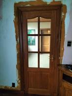 Eiken deuren 4st. + 1 met glas, Doe-het-zelf en Bouw, Deuren en Vliegenramen, Ophalen, Gebruikt, Glas, Binnendeur