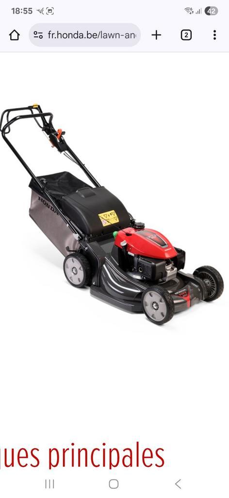 Tondeuse Honda HRX537 HY, Tuin en Terras, Grasmaaiers, Zo goed als nieuw, Benzine-grasmaaier, 50 cm of meer, Cirkelmaaier, Opvangzak