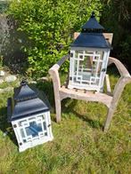 Groot windlicht, Ophalen, Gebruikt, Hout, Kandelaar