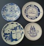 4 porceleinen Delftse borden- Wetteren, Antiquités & Art, Enlèvement