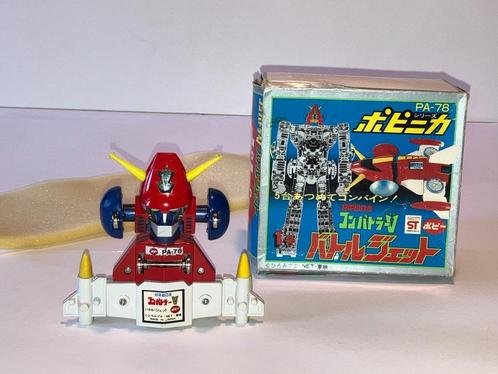 Combat Combattler Popy PA-78 Battle-Jet-robot + doos + Mac, Verzamelen, Speelgoed, Ophalen of Verzenden
